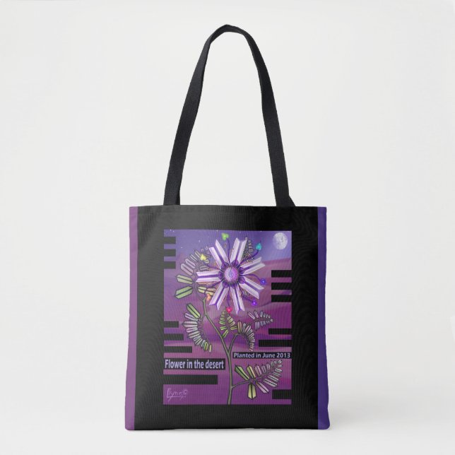 Bolso De Tela Flor en el desierto (Anverso)