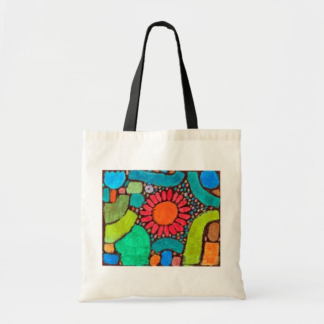 Bolso De Tela Flor en el valle, Klee (Frente)