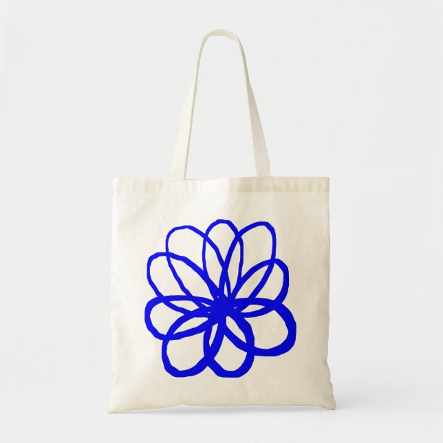 Bolso De Tela Flor espontánea - azul (Frente)