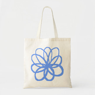 Bolso De Tela Flor espontánea - azul bebé