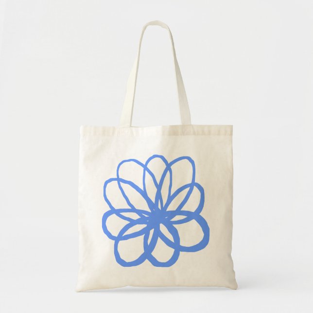 Bolso De Tela Flor espontánea - azul bebé (Frente)