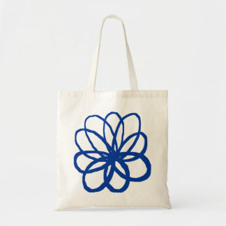 Bolso De Tela Flor espontánea - Azul marino