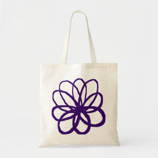 Bolso De Tela Flor espontanea - Púrpura Profundo