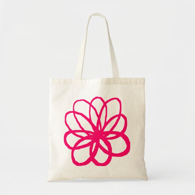 Bolso De Tela Flor espontánea - rojo neón (Frente)