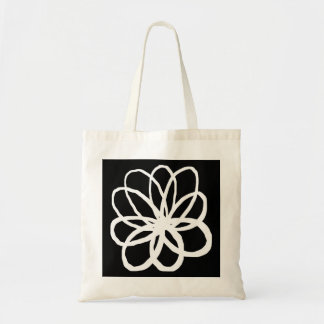 Bolso De Tela Flor espontánea - transparente en negro