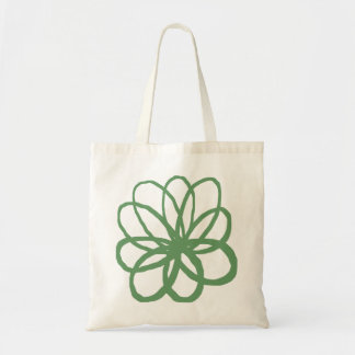 Bolso De Tela Flor espontánea - verde del ejército