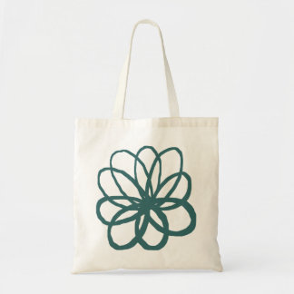 Bolso De Tela Flor espontánea - verde mosca