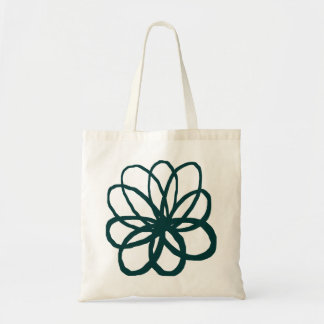 Bolso De Tela Flor espontánea - verde oscuro