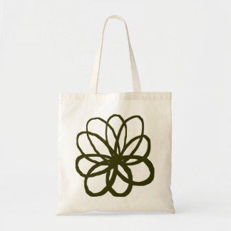 Bolso De Tela Flor espontánea - Verde turbio