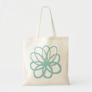 Bolso De Tela Flor Espontaniana - Verde Azul Lt