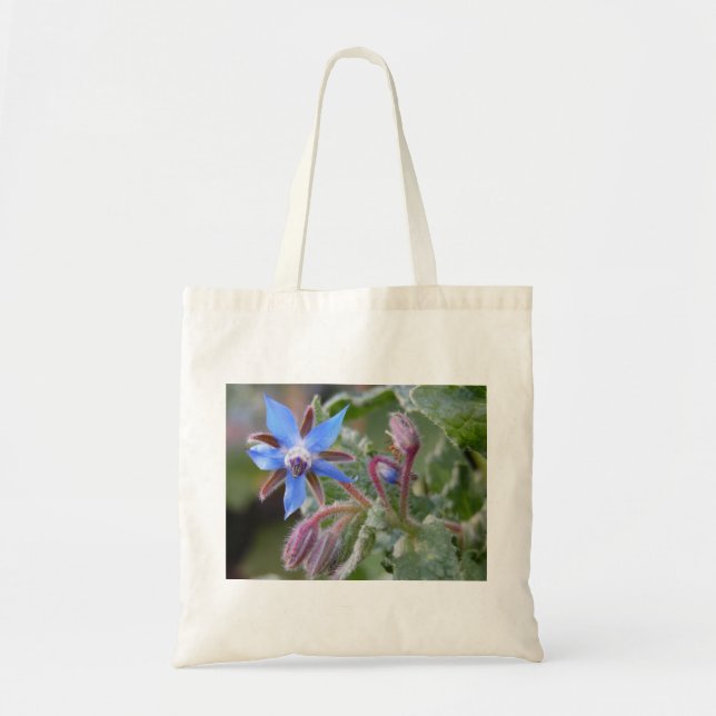 Bolso De Tela Flor Estrella Borde (Frente)
