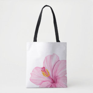 Bolso De Tela Flor Exótica Rosa