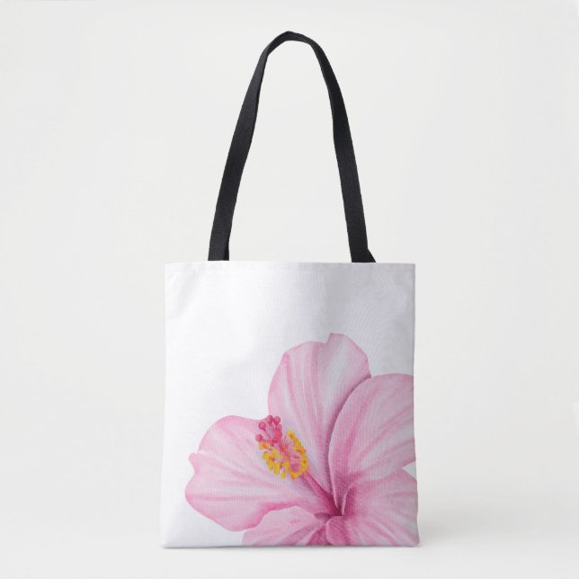 Bolso De Tela Flor Exótica Rosa (Anverso)