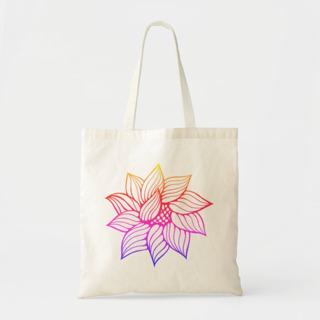 Bolso De Tela Flor feliz (Frente)