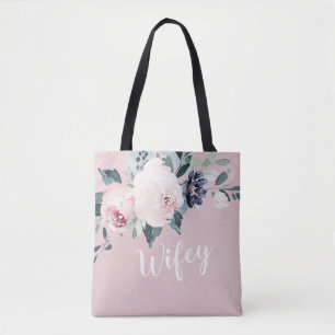 Bolso De Tela Flor floral floreciente botánica espuma personaliz