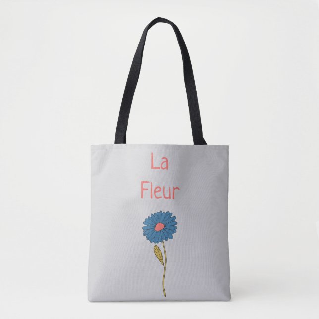 Bolso De Tela Flor floral simple La Fleur (Anverso)
