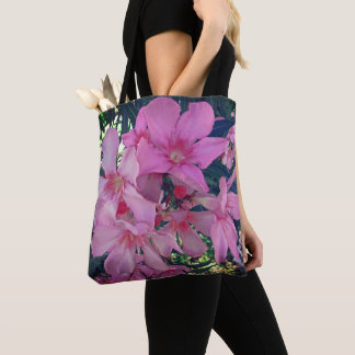 Bolso De Tela Flor Foto brillante Oleander rosa florece