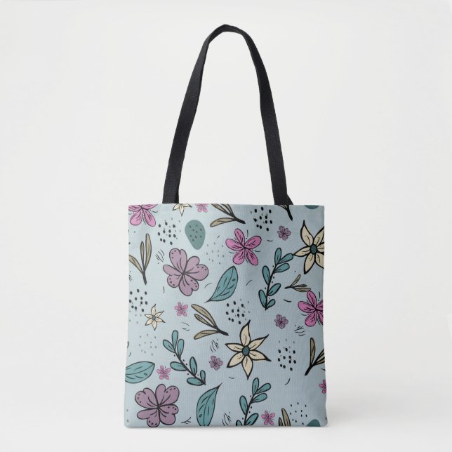 Bolso De Tela Flor Girly Arte Nuevo diseño Flor estética floral  (Anverso)