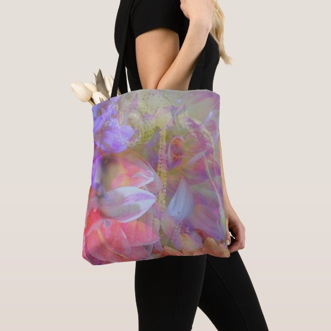 Bolso De Tela Flor Hada Doble Exposición Fantasía Arte (Detalle)
