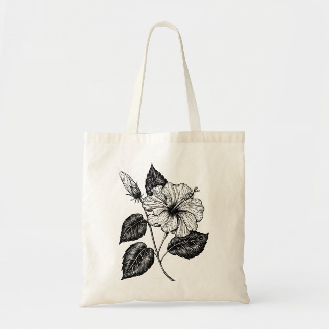Bolso De Tela Flor II de Hibiscus (Frente)