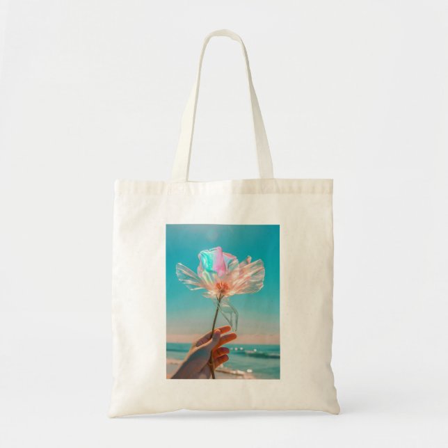 Bolso De Tela Flor iridiscente (Frente)