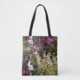 Bolso De Tela Flor Jardín Casa De Aves Pastel Pintura