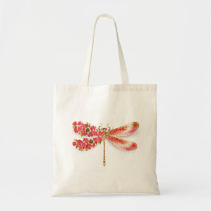 Bolso De Tela Flor libélula con sakura de joyas