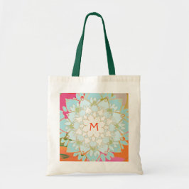 Bolso De Tela Flor Lotus monogramada en flor en flor