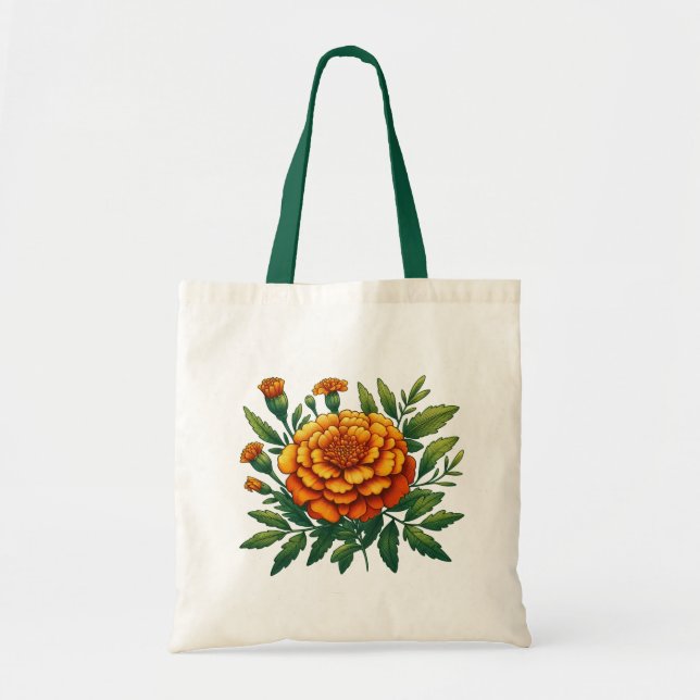 Bolso De Tela Flor Marigold (Frente)