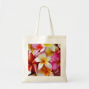 Bolso De Tela Flor mezclada blanca amarilla rosada del Plumeria