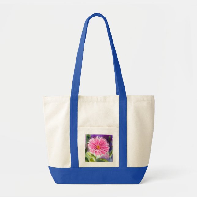 Bolso De Tela Flor morada (Frente)