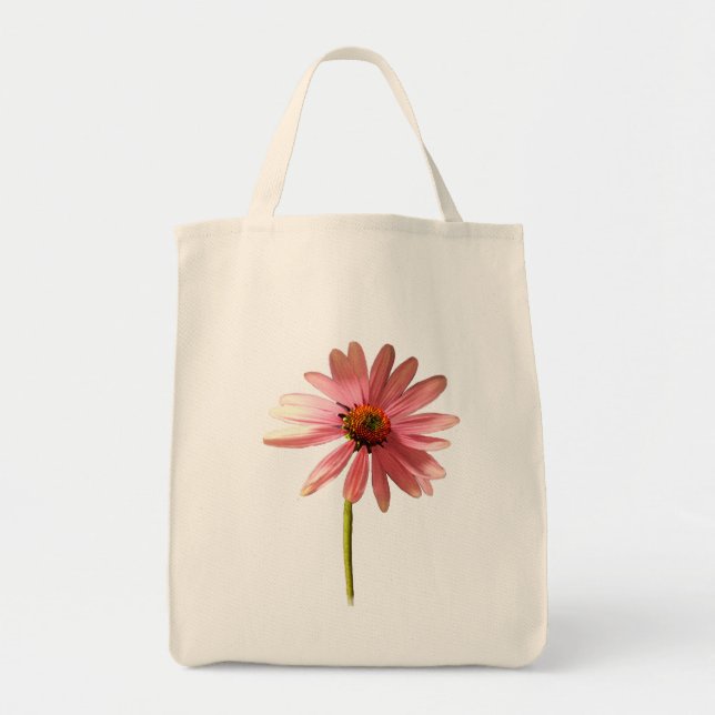 Bolso De Tela Flor morada de cono Echinacea purpurea (Frente)