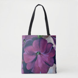 Bolso De Tela Flor morada de petunia pintada por Georgia O'Keeff