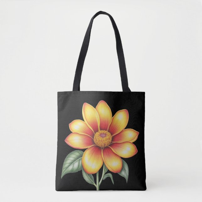 Bolso De Tela Flor naranja (Anverso)