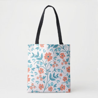Bolso De Tela Flor naranja minimalista