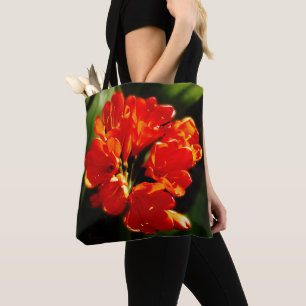 Bolso De Tela Flor Naranja vibrante flor floral