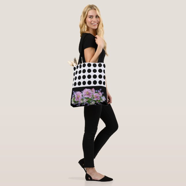 Bolso De Tela Flor negra (Puesto)
