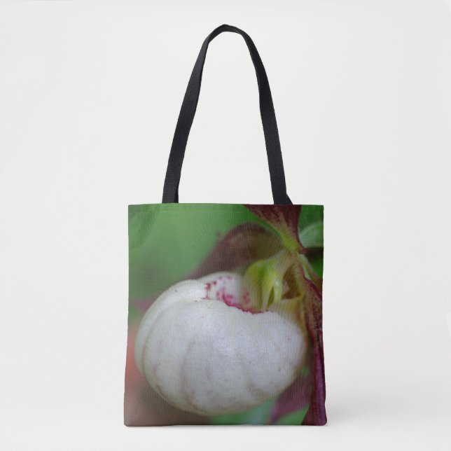 Bolso De Tela Flor Orquídea de la Mujer Blanca (Anverso)