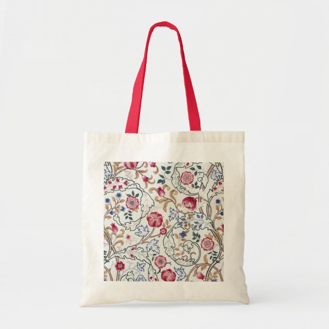 Bolso De Tela Flor, patrón floral, William Morris (Frente)