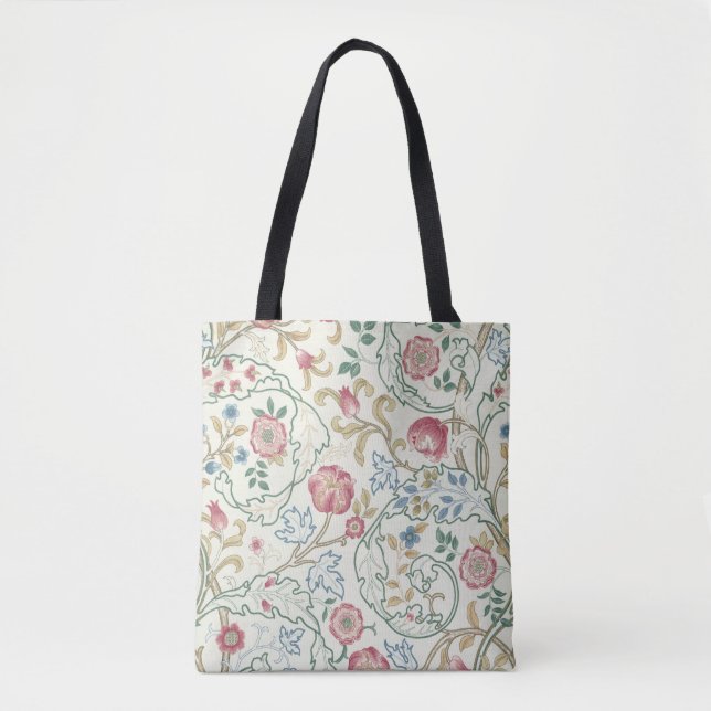Bolso De Tela Flor, patrón floral, William Morris (Anverso)