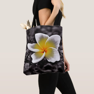 Bolso De Tela Flor Plumeria Frangipani Hawaii