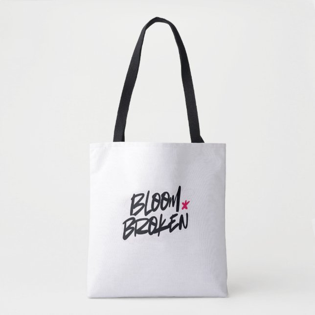 BOLSO DE TELA FLOR QUEBRADA (Anverso)