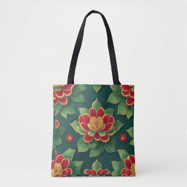 Bolso De Tela Flor Reggae Lotus (Anverso)