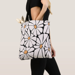 Bolso De Tela Flor Retro de Margarita Groovy