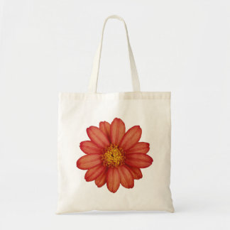 Bolso De Tela flor roja