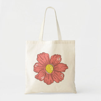 Bolso De Tela Flor roja