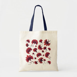 Bolso De Tela Flor roja del modelo del vector del clavel