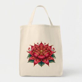 Bolso De Tela Flor roja tailandesa, arte tailandés, diseño taila