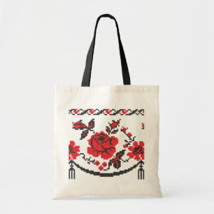 Bolso De Tela flor Rosa