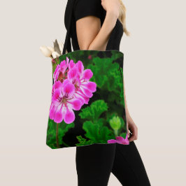 Bolso De Tela Flor rosa-